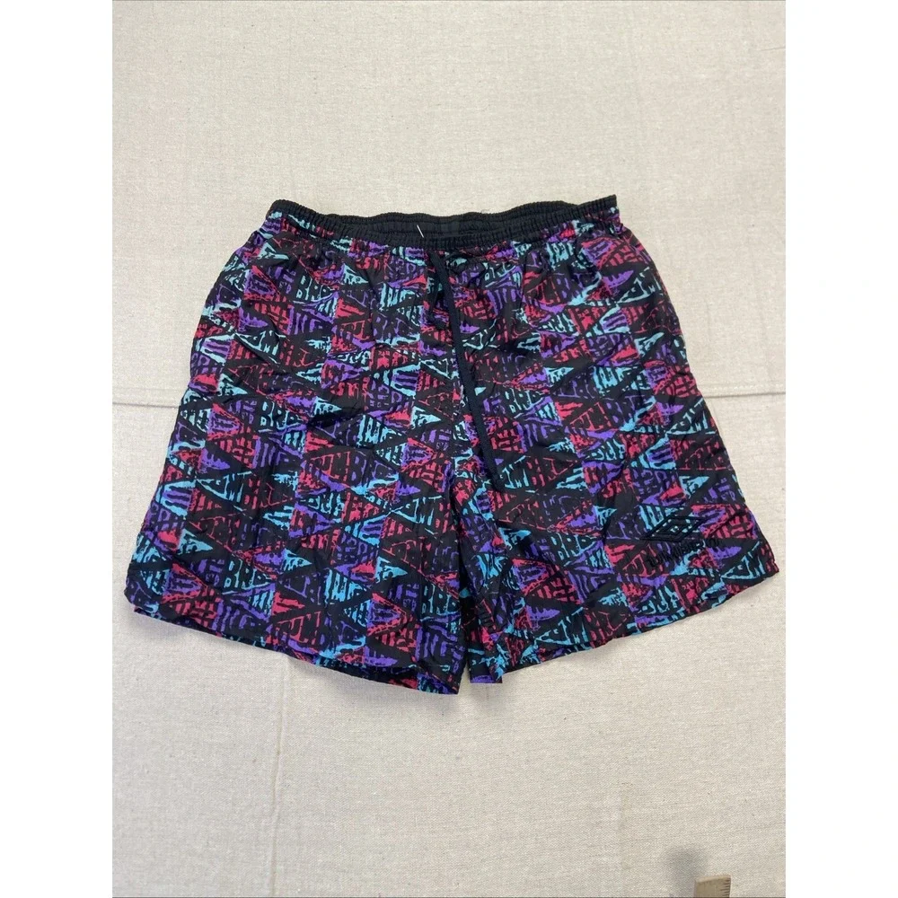 Vintage Umbro Shorts Mens M Multi Abstract Soccer 90s Summer Retro Nylon